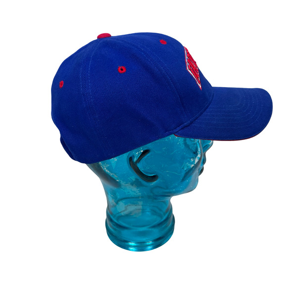 Vintage Starter Kansas Jayhawks Strapback Hat Mens Blue Embroidered Hook & Loop - Picture 5 of 9